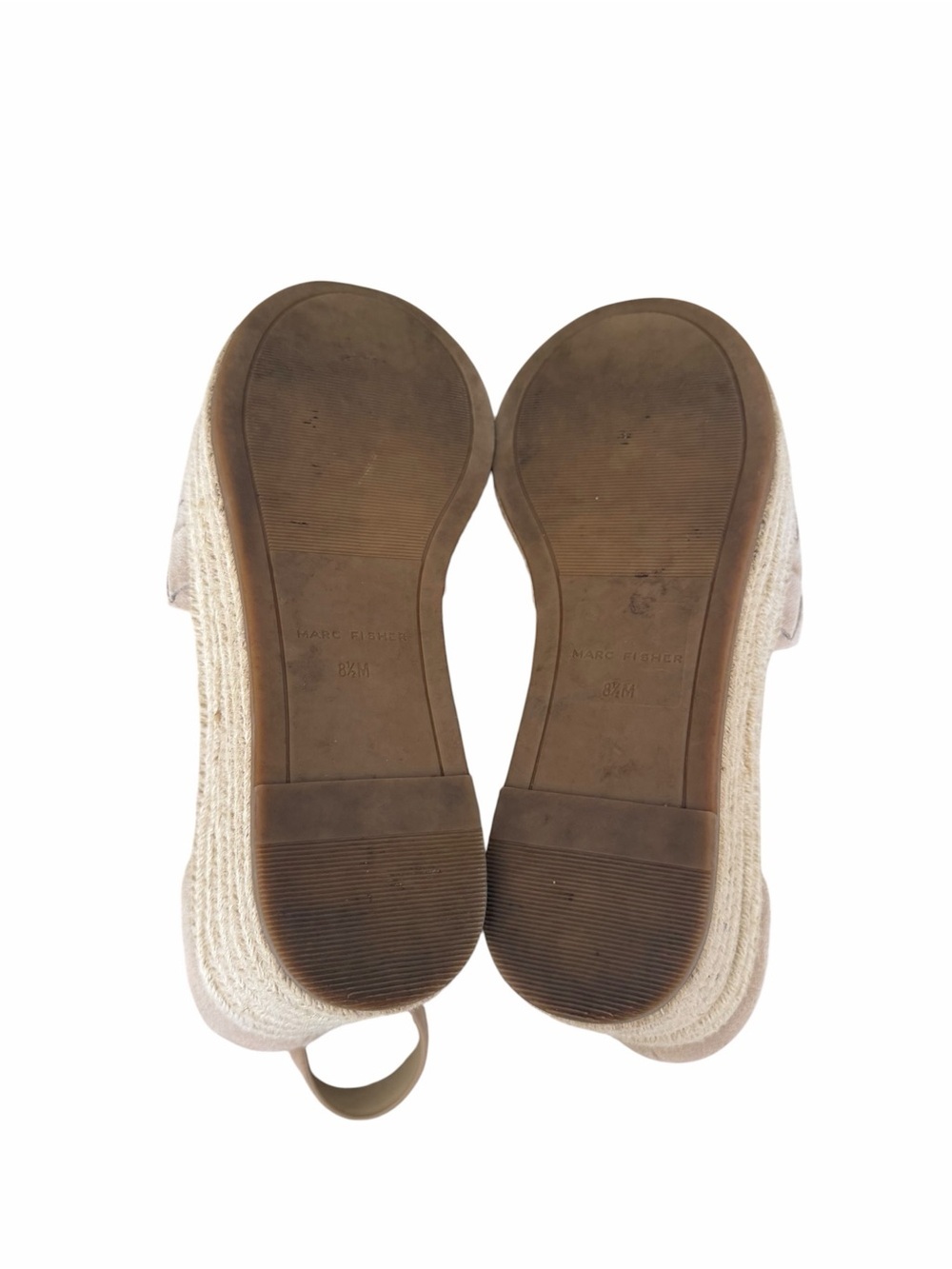 Marc Fisher Varin Tan Leather 3.5" Wedge Heel Platform Espadrilles Sandals 8.5 - Picture 9 of 14
